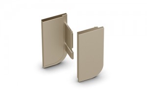 HETTICH 9210128 Koncovky k úchytkové liště Canis L, levá+pravá, nerez broušený