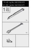 HAWA 042.3102.072 Eku Porta 60 posuvné interiérové kování tlumič do 60kg
