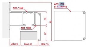 TERNO boční krytky krycího profilu 1719/A/2 elox stříbrná (pár)