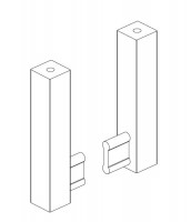 VERTIKO držák šatní tyče, šedá