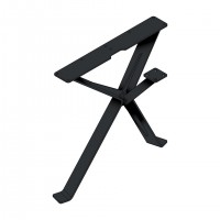 MILADESIGN zkosená designová stolová podnož krajní EX 42050 stříbrná 420 mm