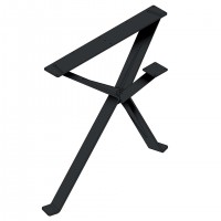 MILADESIGN zkosená designová stolová podnož krajní EX 72080 černá 720 mm