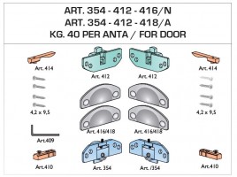 TERNO sada pro posuvné skleněné 1 dveře max. 40kg
