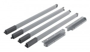 StrongBox sada dvou párů hranatých relingů H204/300mm barva titan