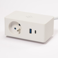 VersaQ  1x 230V, USB A+C 5V bílá