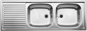 BLANCO 500374 Dřez Top EZS 12x4-2 bez excentru nerez přírodní lesklá