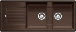 BLANCO 515602 Dřez Zia 8 S bez excentru Silgranit PuraDur kávová