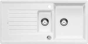 BLANCO 514734 Dřez Zia 6 S s excentrem Silgranit PuraDur bílá