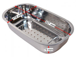 BLANCO 208195 Příslušenství miska děrovaná pro Median 45-8,Dana,Lantos 6 nerez