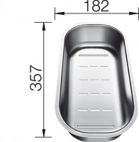 BLANCO 225253 Příslušenství miska víceúčelová pro Classic Pro 6S, 45 nerez