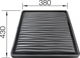 BLANCO 230734 Příslušenství odkapová deska vlnitá pro dřezy pod desku černá/šedá