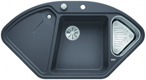 BLANCO 523657 Dřez Delta II InFino s excentrem Silgranit PuraDur šedá skála