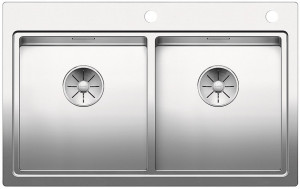 BLANCO 521663 Dřez Divon II 8-IF InFino bez excentru nerez hedvábná lesklá