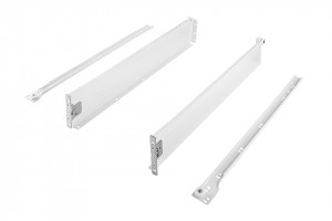 StrongRoll zásuvka, kolečkový výsuv s bočnicí, H150/270mm/25kg, bílá