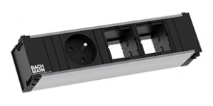 BACHMANN 912.009 zásuvkový modul CONI 1 x 230 V + 2 moduly