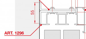 TERNO horní vedení 1296/A elox  3m