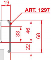 TERNO interiérové posuvné dveře 40-120kg, krycí profil 1297/A/S 3m