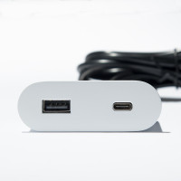 VersaPick, 1x USB A/C, ovál, bílý mat RAL 9003