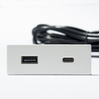 VersaPick, 1x USB A/C, obdélník, bílý mat RAL 9003