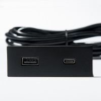 VersaPick, 1x USB A/C, obdélník, černý mat
