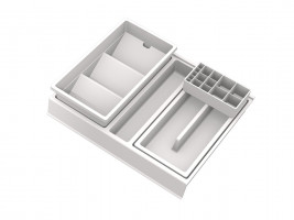 GOLLINUCCI Koupelnový organizér s přísl. pro hloubku 400 mm, bílá 308x372x90