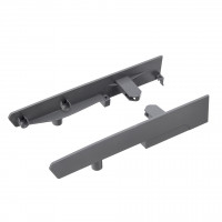 StrongBox držáky čela, vnitřní zásuvka H204, kulatý reling dvojitý, šedá