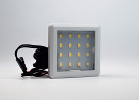 SAL LED bodovka OLK 10 12V 1,5W alu, bílá teplá