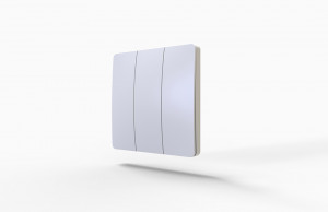 StrongLumio bezdrátový vypínač samonapájecí - bílá, 3 tlačítka