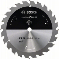 BOSCH 2608837669 Pilový kotouč Standard for Wood pro AKU pily 140×1,5×10mm, 24