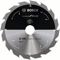 BOSCH 2608837706 Pilový kotouč Standard for Wood pro AKU pily 190×1,6×30mm, 16