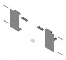 BLUM ZI4.0MS1 Merivobox, čelní příchyty vnitřní zásuvky M, světle šedá IG