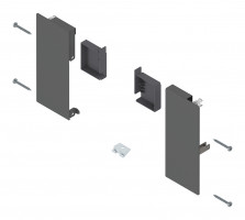 BLUM ZI4.1KS1 Merivobox, čelní příchyty vnitřní zásuvky K, tmavě šedá OG