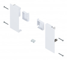 BLUM ZI4.1KS1 Merivobox, čelní příchyty vnitřní zásuvky K, bílá