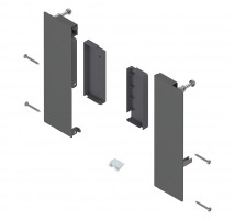 BLUM ZI4.2ES1 Merivobox, čelní příchyty vnitřní zásuvky E reling, tmavě šedá OG