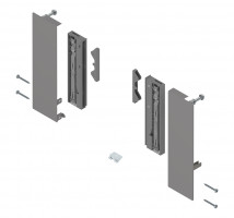BLUM ZI4.4ES1 Merivobox, čelní příchyty vnitřní zásuvky E sklo, světle šedá IG