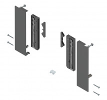 BLUM ZI4.4ES1 Merivobox, čelní příchyty vnitřní zásuvky E sklo, tmavě šedá,