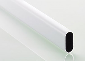 StrongWire šatní tyč, oválná, 15/30/3000mm, bílá