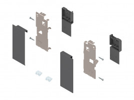 BLUM ZI7.0KS0 Legrabox, čelní příchyt vnitřní zásuvky K, šedá