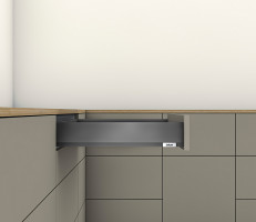 K-BLUM Merivobox, zásuvka M 600mm/40kg, tmavě šedá OG, Inserta