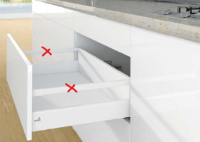 K-HETTICH ArciTech zásuvka 186, 550mm/40kg, bílá, SiSy