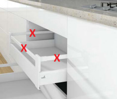 K-HETTICH ArciTech vnitřní zásuvka 186, 550mm/40kg, bílá, SiSy