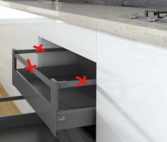 K-HETTICH ArciTech vnitřní zásuvka 218, 500mm/40kg, antracit, SiSy