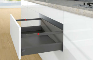 K-HETTICH ArciTech zásuvka 218, 550mm/60kg, antracit, SiSy