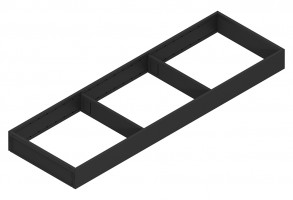 BLUM ZC7S650RS2 Ambia-line rámeček pro LBX/MVX, NL=650/Š=200 karbon černá CS-M