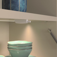 IF K-Push krátký s čočkou a adaptérem bílý