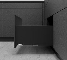 K-BLUM Legrabox, zásuvka F 400mm/40kg, Tip-on, černá, vrut