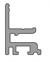 TERNO spodní příchyt skla 1775/A - 1m