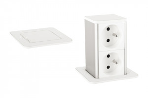 StrongPower PowerUp zásuvka, 2x230V, Francouzská, bílá