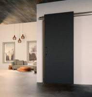 K-TERNO Diva Fluid sada kování pro dřevěné dveře,tlumič,2m,spodní profil,černá