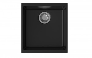 StrongSinks S3 Dřez granit Hron 430, rozměr 430 x 460 mm, bez odkapu, černý